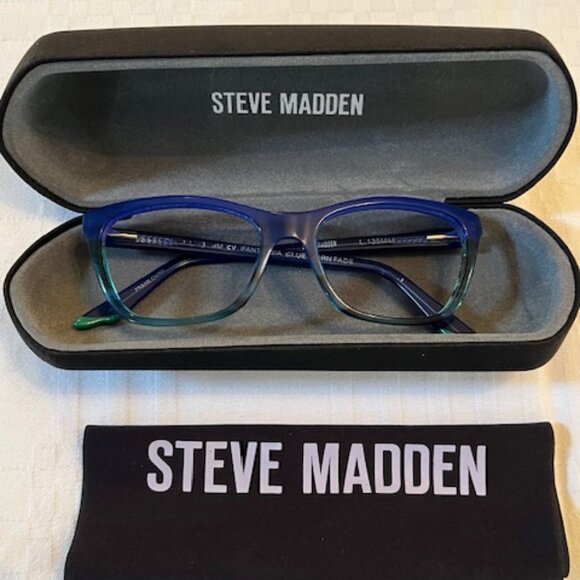 STEVE MADDEN | Fantassia Blue Horn Fade Eye frames with Hard Case - Picture 9 of 9